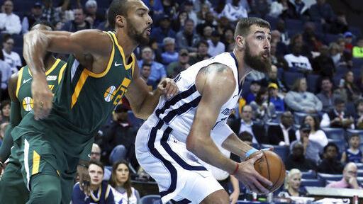 Conley, Valanciunas lead Grizzlies past Jazz